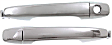 Front, Driver and Passenger Side Exterior Door Handles, Chrome, Driver Side - With Key Hole; Passenger Side - Without Key Hole