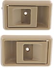 Front, Driver and Passenger Side Interior Door Handles, Beige, Without Door Lock Hole