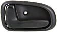 Front or Rear, Driver and Passenger Side Interior Door Handles, Gray, Without Door Lock Hole