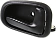 Front or Rear, Driver and Passenger Side Interior Door Handles, Gray, Without Door Lock Hole
