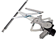 Front, Driver and Passenger Side Power Window Regulator, With Motor