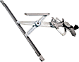 Front, Driver and Passenger Side Power Window Regulator, With Motor