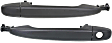 Front, Driver and Passenger Side Exterior Door Handles, Smooth Black, Driver Side - With Key Hole; Passenger Side - Without Key Hole