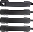 2007-2018 Toyota Tundra - Front and Rear, Driver and Passenger Side Exterior Door Handles, Textured Black, Front Driver Side - With Key Hole; Front Passenger Side and Rear Driver and Passenger Side - Without Key Hole