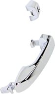 Front and Rear, Driver and Passenger Side Exterior Door Handle, Chrome, Front Driver Side - With Key Hole, For Models Without Sensor