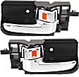 2003 Toyota Corolla - Front and Rear, Driver and Passenger Side Chrome Interior Door Handle, With Door Lock Button, Sedan