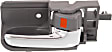2003-2008 Toyota Corolla - Front or Rear, Driver and Passenger Side Interior Door Handles, Gray Bezel with Chrome Lever, with Door Lock Button, Sedan