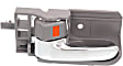 2003-2008 Toyota Corolla - Front or Rear, Driver and Passenger Side Interior Door Handles, Gray Bezel with Chrome Lever, with Door Lock Button, Sedan