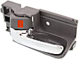 2003-2008 Toyota Corolla - Front or Rear, Driver and Passenger Side Interior Door Handles, Gray Bezel with Chrome Lever, with Door Lock Button, Sedan