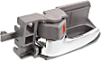 2003-2008 Toyota Corolla - Front or Rear, Driver and Passenger Side Interior Door Handles, Gray Bezel with Chrome Lever, with Door Lock Button, Sedan