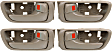 2002-2006 Toyota Camry - Front and Rear, Driver and Passenger Side Interior Door Handles, Beige, Without Door Lock Hole, Japan Or USA Built Vehicle