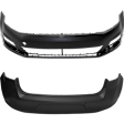 Front and Rear Primed Bumper Cover, CAPA Certified