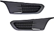Fog Light Cover - Front, Driver and Passenger Side, Black