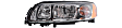 2005-2007 Volvo XC70 - Driver and Passenger Side Halogen Headlight, With bulb(s), OE Replacement