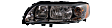 2005-2009 Volvo S60 - Driver and Passenger Side Halogen Headlight, With bulb(s), OE Replacement