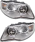 Driver and Passenger Side Halogen Headlight, With bulb(s), OE Replacement