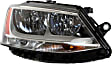 Driver and Passenger Side Headlights, with Bulbs, Halogen, Sedan, CAPA Certified