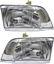 Driver and Passenger Side Halogen Headlight, Without bulb(s), OE Replacement