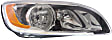 2015 Volvo S60 - Driver and Passenger Side Halogen Headlight, With bulb(s), OE Replacement