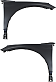 Front, Driver and Passenger Side Fender Liners, Primed, Steel