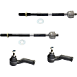 Front, Driver and Passenger Side, Inner and Outer Tie Rod Ends
