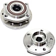 Front, Driver and Passenger Side Wheel Hub, 5 Lugs, With Bearing
