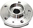 Front, Driver and Passenger Side Wheel Hub, 5 Lugs, With Bearing