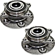 2001-2007 Volvo V70 - 2-Wheel Set Front, Driver and Passenger Side Wheel Hubs, With Bearing, Lug bolts not included