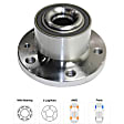 Front and Rear, Driver and Passenger Side Wheel Hub, 5 Lugs, With Bearing, AWD