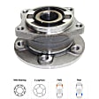 Rear, Driver and Passenger Side Wheel Hub, 5 Lugs, With Bearing, AWD