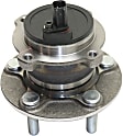Rear, Driver and Passenger Side Wheel Hub, 5 Lugs, With Bearing, With Sensor