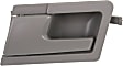 Front, Driver and Passenger Side Interior Door Handles, Gray, Without Door Lock Hole