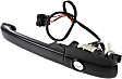 Front, Driver and Passenger Side Textured Black Exterior Door Handle, With Key Hole