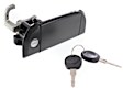 Front, Driver and Passenger Side Smooth Black Exterior Door Handle, With Key Hole