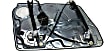 2001 Volkswagen Passat - Front, Driver and Passenger Side Power Window Regulator, Without Motor, For Models With Panel