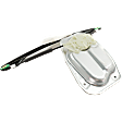 Rear, Driver and Passenger Side Power Window Regulator, Without Motor
