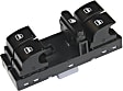 Front and Rear, Driver and Passenger Side Window Switch Black