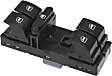 Front and Rear, Driver and Passenger Side Window Switch Black