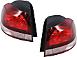 Driver and Passenger Side, Outer Halogen Tail Light, Without bulb(s), OE Replacement