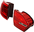 Driver and Passenger Side, Inner and Outer Halogen Tail Light, With bulb(s), OE Replacement