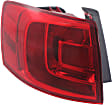 Driver and Passenger Side, Outer Halogen Tail Light, With bulb(s), OE Replacement
