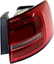 Driver and Passenger Side, Outer Tail Lights, with Bulbs, Halogen, Mounts on Body, For Models Without LED Lights, CAPA Certified