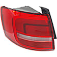 Driver Side, Inner And Outer Halogen Tail Light, With bulb(s), OE Replacement