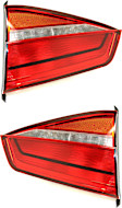 Driver and Passenger Side, Inner Tail Lights, with Bulbs, Halogen, Mounts on Trunk Lid, For Models Without LED Lights