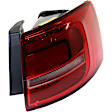 Passenger Side, Outer Tail Lights, With bulb(s), Halogen, CAPA Certified