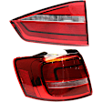 Driver Side, Inner and Outer Tail Lights, with Bulbs, Halogen, For Models without LED Lights, CAPA Certified