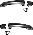 Front, Driver and Passenger Side Primed Exterior Door Handle, Without Key Hole