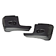 Front, Driver and Passenger Side Bumper End, Painted Black Plastic