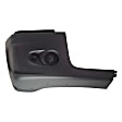 Front, Driver and Passenger Side Bumper End, Painted Black Plastic