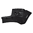 Front, Driver and Passenger Side Bumper End, Painted Black Plastic